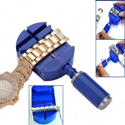 三色（蓝、黄、黑）中号表带维修工具套装，家居装饰，生日、毕业、数字闹钟、卧室、宿舍装饰、返校礼物