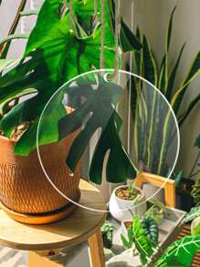 10 piezas de disco acrílico transparente con orificio, hoja redonda en blanco de acrílico para manualidades DIY de adornos de festival, Navidad