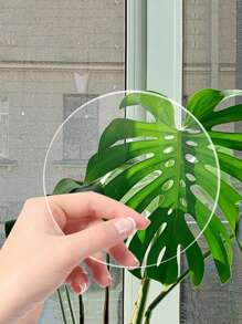 10 piezas de disco acrílico transparente con orificio, hoja redonda en blanco de acrílico para manualidades DIY de adornos de festival, Navidad