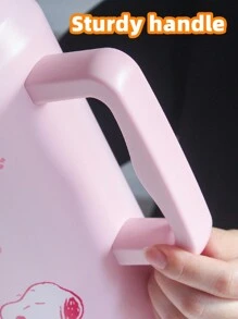 1pc Snoopy Large Capacity Insulated Tumbler, Portable Travel Cup, Stainless Steel Coffee Mug, High-Quality Stainless Steel Straw Water Bottle, Tea Cup 50OZ - Multicolor - View 10