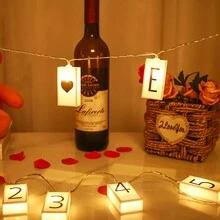 1pc LED Photo Clips String Light, Creative Decoration For Photo Wall, Battery Powered, Suitable For Indoor Decoration, Proposal, Festival And Confession (Colorful) - Multicolor - View 10