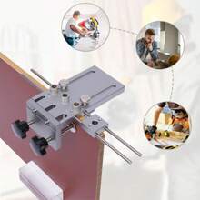 Drilling Template Doweling Jig Kit DIY Carpentry Tool Drill Bushings Drill Guide For Woodworking Drilling Aid - Silver - View 3
