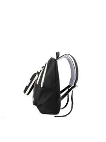 2 piezas Mochilas de moda y sencillas (unisex) con cierre de cremallera de nylon, con estuche para lápices, adecuadas para estudiantes de primaria y secundaria para uso diario - A - Ver 9