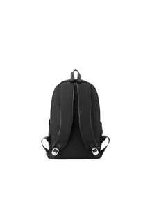 2 piezas Mochilas de moda y sencillas (unisex) con cierre de cremallera de nylon, con estuche para lápices, adecuadas para estudiantes de primaria y secundaria para uso diario - A - Ver 10