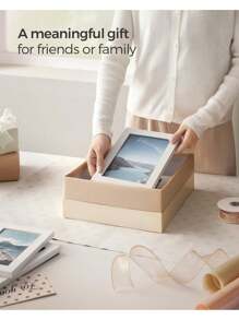 SONGMICS Picture Frames, 10 Pack Collage Picture Frames With Two 8x10, Four 5x7, Four 4x6, Photo Frame Set For Wall Gallery Decor, Hanging Or Tabletop Display, Clear Glass Front, Natural, White, Wall Decor - 白色 - 查看 9