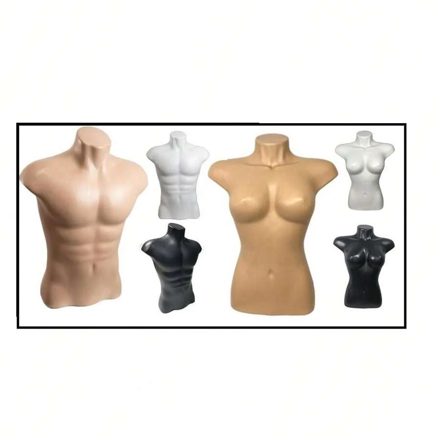 FEMALE AND MALE Bust Mannequin. - 白色 - 查看 1