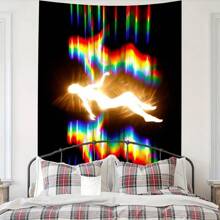 1pc Abstract Art Velvet Tapestry, Sexy Female Art Hanging Cloth, Falling Parallel World Art Image Wall Backdrop Cloth Tapestry Suitable For Living Room Office Bedroom Home Decoration Gifts Birthday Graduation