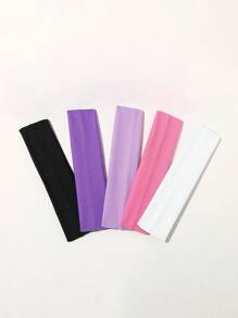 5pcs/Set Adorable Fashion Sweet Gentle Creative Design Simple Campus Style Hair Bands - Multicolor - View 2