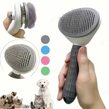 1pc One-Click Pet Hair Remover Comb - Floating Hair Remover Comb, Automatic Function, Great For Grooming Dogs And Cats - Multicolor - View 5