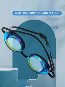 1pc Swim Goggles - Swimming Goggles, Professional Anti Fog No Leaking Protection Wide View Swim Goggles For Women Men Adult