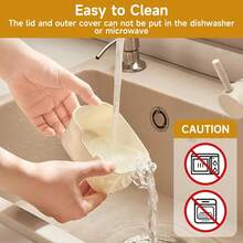 FomoSone 2 khay chia ngăn có nắp - Hộp đựng đồ ăn nhẹ di động có tay cầm, Hộp đựng đồ ăn nhẹ có 8 hộp nhỏ có thể tháo rời, Đĩa trái cây di động - Dụng cụ sắp xếp trong suốt để đựng kẹo, trái cây, các loại hạt - Màu be - Xem 3