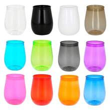 PromoClick Paquete de 10 Vasos de Plastico PET de 350ml - Lila Púrpura - Ver 4