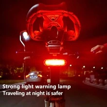 1pc USB Mountain Bike Tail Light, Flashing Warning Light For Night Cycling - Multicolor - View 8