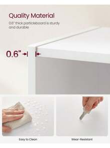 VASAGLE Bookshelf, 6-Tier Bookcase, Book Shelf Furniture, Open Storage Shelves, Room Decor, For Living Room, Home Office, Dinning Room,  9.4 X 23.6 X 63.3 Inches, Cloud White - trắng - Xem 5