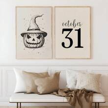 Halloween Set Of 3 Prints, Halloween Poster, Spooky Wall Art, Cat Print, Pumpkin Poster, Halloween Gallery, Wall Decor For Living Room, Bed Room Home Decor Halloween Decor Room Decor - Multicolor - View 7