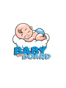 1pc Cute Cartoon Baby On Board Car Sticker, Decorative Decal For Sleeping Baby Inside The Car - Multicolor - View 8