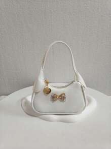 儿童水钻蝴蝶结手提包、女孩派对斜挎包、时尚公主迷你单肩包、女孩零钱包、迷你包 - 均碼 - 查看 10