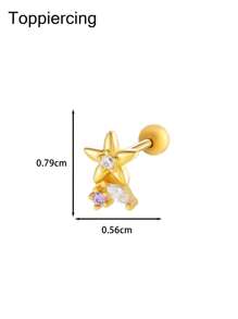 Toppiercing 1 chiếc khuyên xỏ hình trái tim bằng thép không gỉ hình bướm đính đá Zirconia phiên bản Hàn Quốc thời trang cho ngày lễ tình nhân, mẹ, mẹ, ngày của mẹ, quà tặng - Nhiều màu - Xem 23