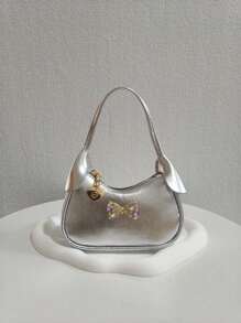 儿童水钻蝴蝶结手提包、女孩派对斜挎包、时尚公主迷你单肩包、女孩零钱包、迷你包 - 均碼 - 查看 16