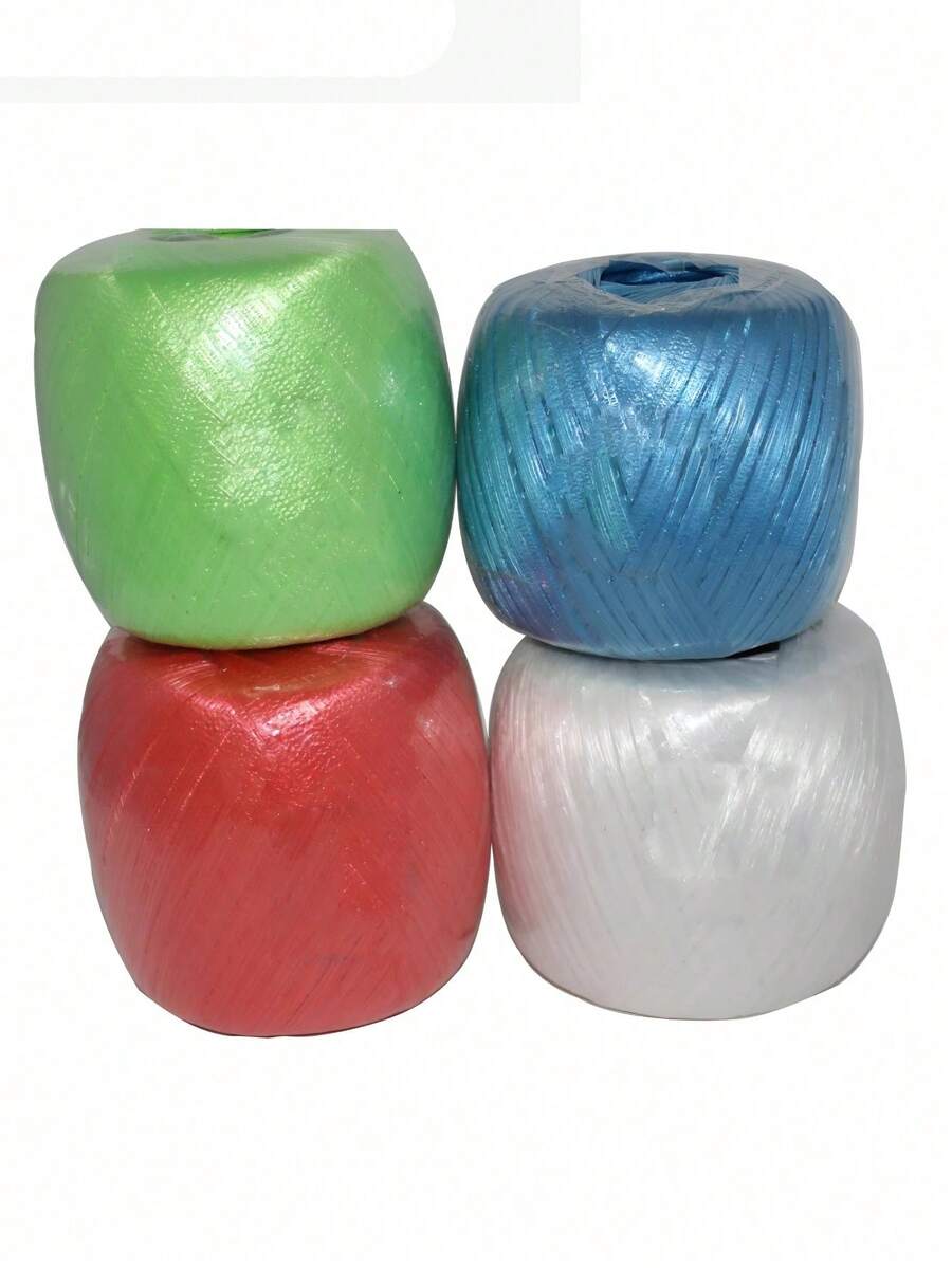 1/2/4Pz Cuerda De Plástico PP Para Embalaje (50G) Cuerda De Polipropileno Multiusos Resistente Al Desgaste Para Empaquetado, Transporte, Manualidades, Artesanías, Jardinería Y Bricolaje - Rafia Decorativa - 2Pz - Ver 1