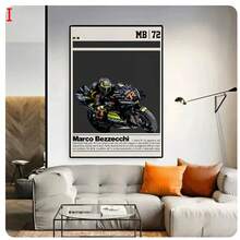 1PC Modern Motorcycle Racing Sports Wall Art Moto  Fans Canvas Painting Poster Decor For Bedroom Living Room Office Frameless - Red - View 52