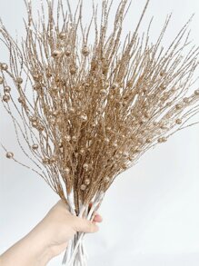 1 件/2 件/4 件/8 件人造闪闪发光植物枝条，带浆果，闪闪发光的假花圣诞树装饰，非常适合节日婚礼派对家居室内餐桌、卧室装饰、圣诞礼物、藤条 DIY 装饰配件、圣诞树和圣诞植物装饰、室内外圣诞装饰、房间装饰家居装饰 - 香檳色 - 查看 4