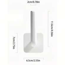1 Móc Giữ Mũ Không Cần Khoan, Móc Treo Quần Áo Treo Tường, Giá Treo Quần Áo & Khăn - trắng - Xem 3