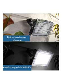 Paquete 2 Pieza Reflector Led Exteriores Luminario Ultra Delgado 50 Watts 110v Luz Blanco Frío, Resistente Al Clima, Ahorro de - Negro - Ver 3