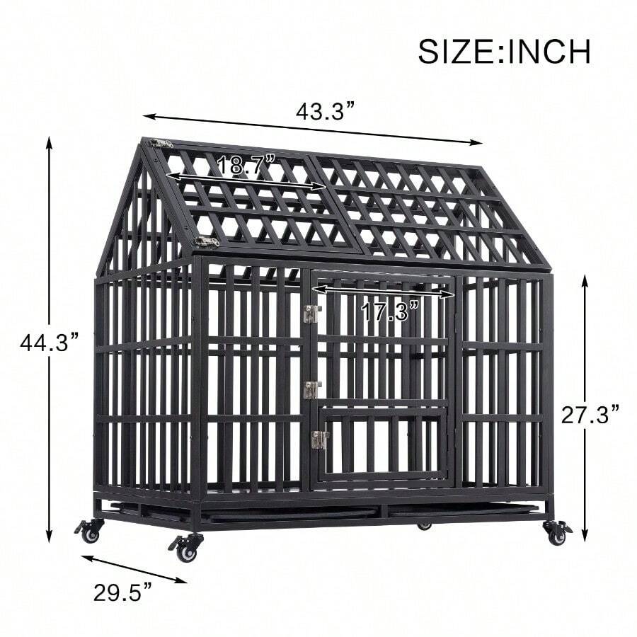 Heavy Duty Dog Cage Pet Crate With Roof for Sale Australia New Collection Online SHEIN Australia