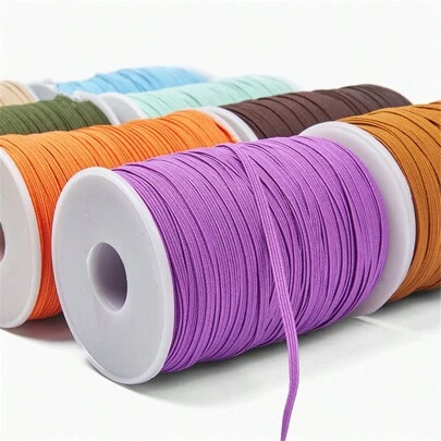 1pc 5yards 7mm Elastic Ribbon Sewing Elastic Band Fiat Rubber Band For Waist Band Stretch Rope DIY Mask Lanyard