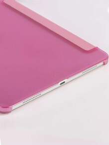 粉色三折保護硬殼保護套，適用於 iPad Mini1/2/3/Mini4/Mini5/Mini6/Mini7/9.7/10.2/10.5/Air10.9/Pro11/10th Gen/Air 11-In.(M2)-2024/Air 11-Inch (M3) 2025/(A16) 11 Inch 11th Generation 2025 機型，PC 硬殼，部分機型未完全覆蓋，實體三角支架，非磁吸支架，僅保護功能，超薄便攜，無筆槽，硬塑膠材質，可能存在輕微色差 - 粉紅色 - 查看 6