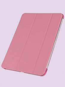 粉色三折保護硬殼保護套，適用於 iPad Mini1/2/3/Mini4/Mini5/Mini6/Mini7/9.7/10.2/10.5/Air10.9/Pro11/10th Gen/Air 11-In.(M2)-2024/Air 11-Inch (M3) 2025/(A16) 11 Inch 11th Generation 2025 機型，PC 硬殼，部分機型未完全覆蓋，實體三角支架，非磁吸支架，僅保護功能，超薄便攜，無筆槽，硬塑膠材質，可能存在輕微色差 - 粉紅色 - 查看 8