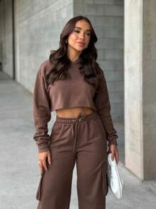 Women Two-Piece Outfits - 鏽棕色 - 查看 3