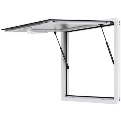 Concession Window 36 X 36 Inch, Concession Stand Serving Window Door With Double-Point Fork Lock, Concession Awning Door Up To 85 Degrees For Food Trucks, Glass Not Included