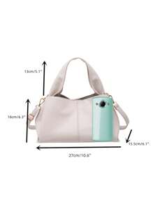 Bolso de mano con pliegues de estilo occidental, bolso de hombro cruzado
