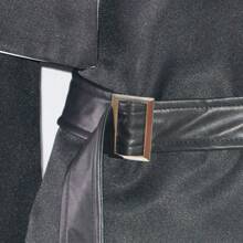 Priest Cosplay Halloween Black Dress And Hat Outfit, In Stock Witch - Black - View 6