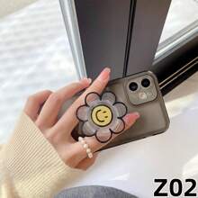 韩国可爱亚克力花朵通用手机支架 Griptok 支架兼容 兼容三星 Grip Tok 折叠手指口袋插座支架兼容 、Android 手机，生日、家人、朋友的礼物推拉式手机握把，手机配件 - 彩色 - 查看 4