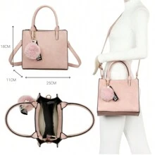Giovanna Milano Bolsa conversível em bolsa de ombro ajustável para mulher com vários bolsos internos e inclui bolsa externa | Vermelho/Azul/Branco/Prata/Cáqui/Ouro/Bege/Rosa/Amarelo/Preto/Marrom/Fúcsia