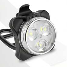 1入可充電USB單車燈套裝，COB超亮前頭燈和尾燈，並附警示訊號，適用於夜間騎乘 - 彩色 - 查看 13