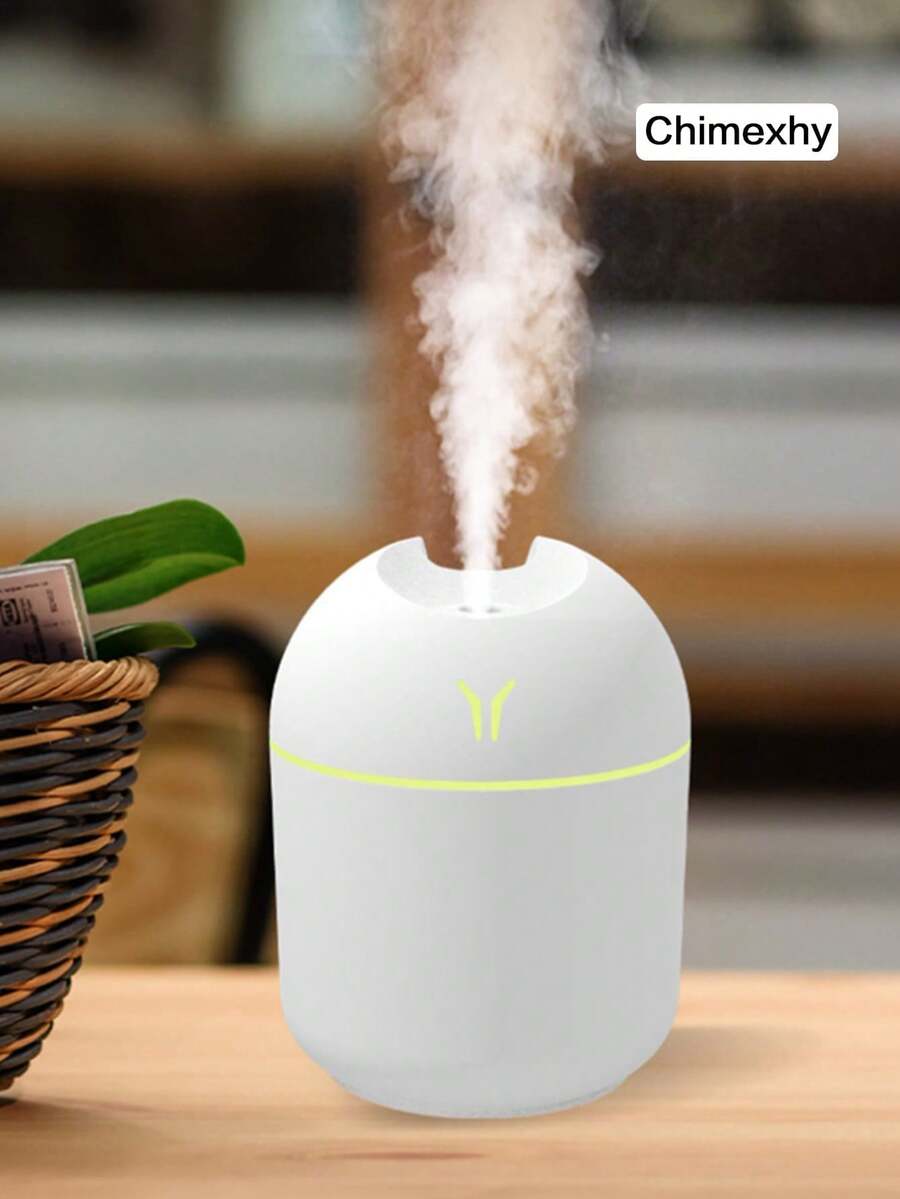Chimexhy  1 pieza Mini humidificador USB de escritorio de plástico, dispositivo de hidratación de atomizador de escritorio portátil sólido moderno para dormitorio, viaje, oficina, hogar - Beis - Ver 1