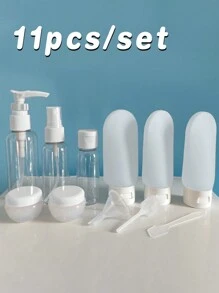 11pcs/Set Refillable Silicone Flexible Tube Travel Bottles Set - Leak Proof And Squeezable For Shampoo, Lotion, And Toiletries - Perfect For Carry On And On-The-Go Use,Travel Bottles Set, Refillable Cosmetic Containers Empty Shampoo Shower Gel Tubes For Toiletries Shampoo And Body Wash Liquid Travel Bottles Lotion Sub Bottle Squeezable Containers.Travel Bottles For Toiletries Leakproof Refillable Travel Size Containers For Shampoo Conditioner Liquids Lotion Soap Body Wash Men And Women Business, Portable Accessories Storage