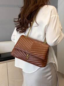 Bolso bandolera bordado con puntada de cadena para mujeres