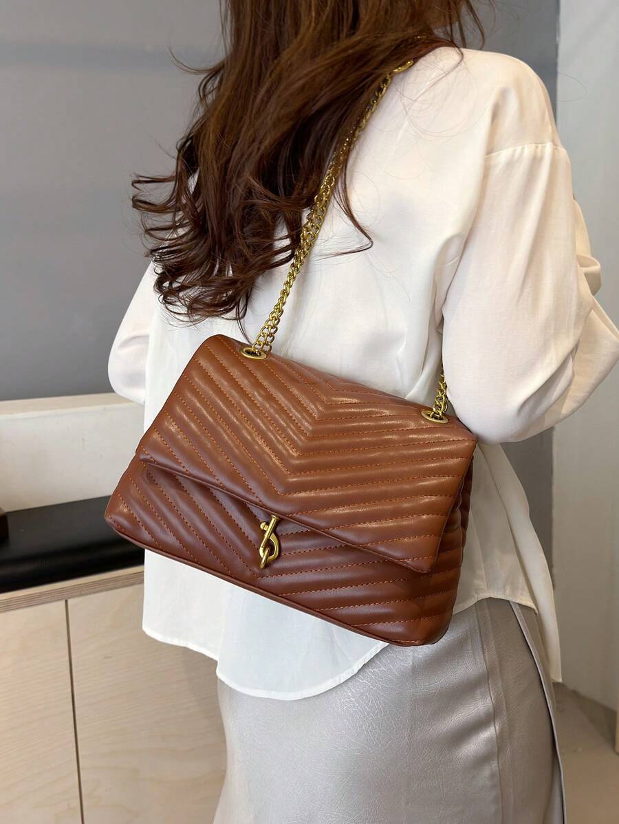 Bolso bandolera bordado con puntada de cadena para mujeres