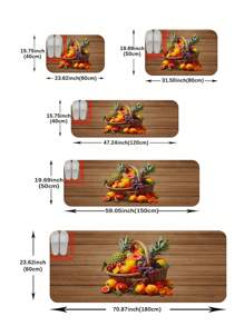 1pc Beautiful Fruit Pattern Kitchen Mat, Fresh Food Motif Throw Carpet, Polyester  Entrance Pad, Durable Bathroom Rug, For Home Room Supplies Art Spring Decor Gift Shower Supplies Entryway Sofa Seat Floating Window
