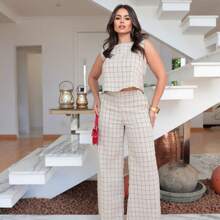 Women Two-Piece Outfits - Black and White - View 4