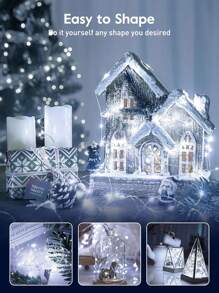 Lampki LED na baterie, dekoracja choinkowa, lampki nastrojowe z miedzianego drutu, lampki dekoracyjne na zewnątrz, lampki LED na baterie 1/3/5/10/20 m