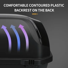 WANSLO Motorcycle Top Box 35L Motorcycle Tail Box Universal Thickened Large Compartment General Storage Box Givi Box Motor Box With Base Plate Sec Top Box For Motorcycle - Silver - View 4