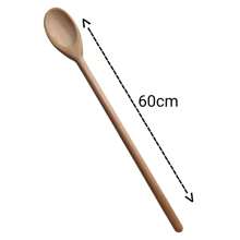 Colher De Pau Madeira Grande 60 CM Rústica Para Feijoada Multiuso