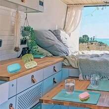 1 件便携式旅行药盒，8 个药品和维生素隔层，可放入口袋或钱包，安全存储每日剂量，可重复使用药丸袋，拉链药丸袋套装，药丸袋，彩色塑料药丸袋，自密封旅行药品整理器，带滑动锁，用于存放药丸和小物品 - 彩色 - 查看 4