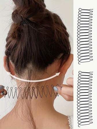 2pcs/Pack Wavy Hair Styling Tools, Hair Clip, Comb, Bangs Clip, Hair Rollers, Heatless Curls, Hair Curler, Hair Products And Accessories For Barber Salon Beauty Back To School, Travel Holiday Essentials, Hair Curlers, Curly Hair Brush, Rollers, Curly Hair Products, Curler, Hair Roller, Hair Hair Curlers, Rollers, Curly Hair Products, Curler, Rollers Hair Curl, Christmas, Hair Curler, Rollers For Hair, Curly Hair Tools, Heatless Curlers, Curly Hair Brush, Hairdressing Equipment,Heatless Waves,Travel Essentials,Hairstyle,Hairdressing